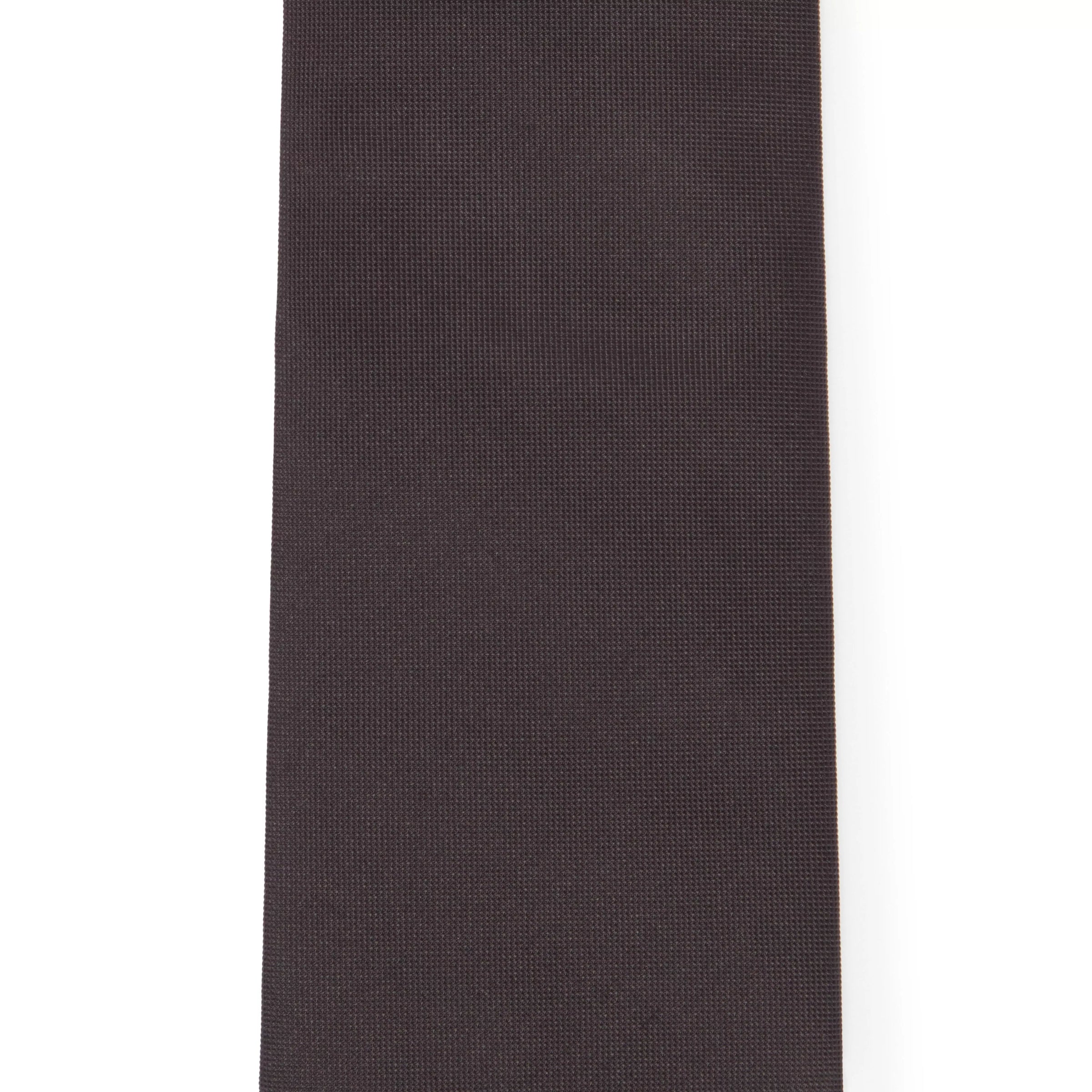 Black Plain Woven Silk Tie