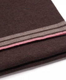 Brown Knitted Merino Wool Hat & Scarf Set