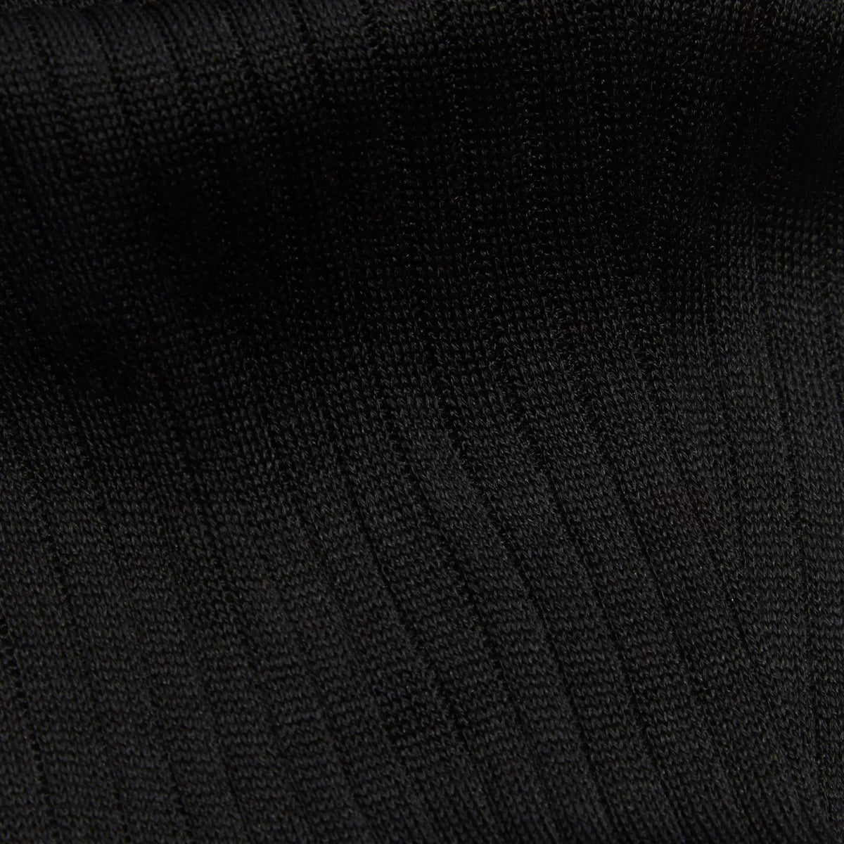 Black Long Ribbed Silk Dress Socks