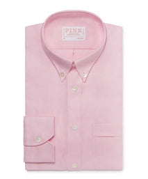 Pale Pink Tailored Fit Smart Casual Button Down Weekend Oxford Shirt