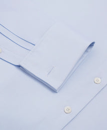 Pale Blue Slim Fit Double Cuff Royal Oxford Formal Shirt