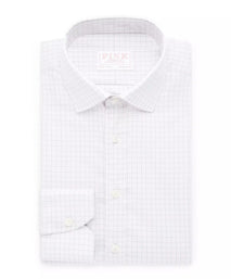 Pale Pink & Grey Classic Fit Shadow Casual Check Formal Shirt
