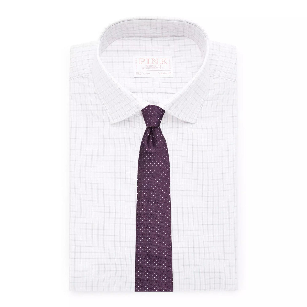 Pale Pink & Grey Classic Fit Shadow Casual Check Formal Shirt