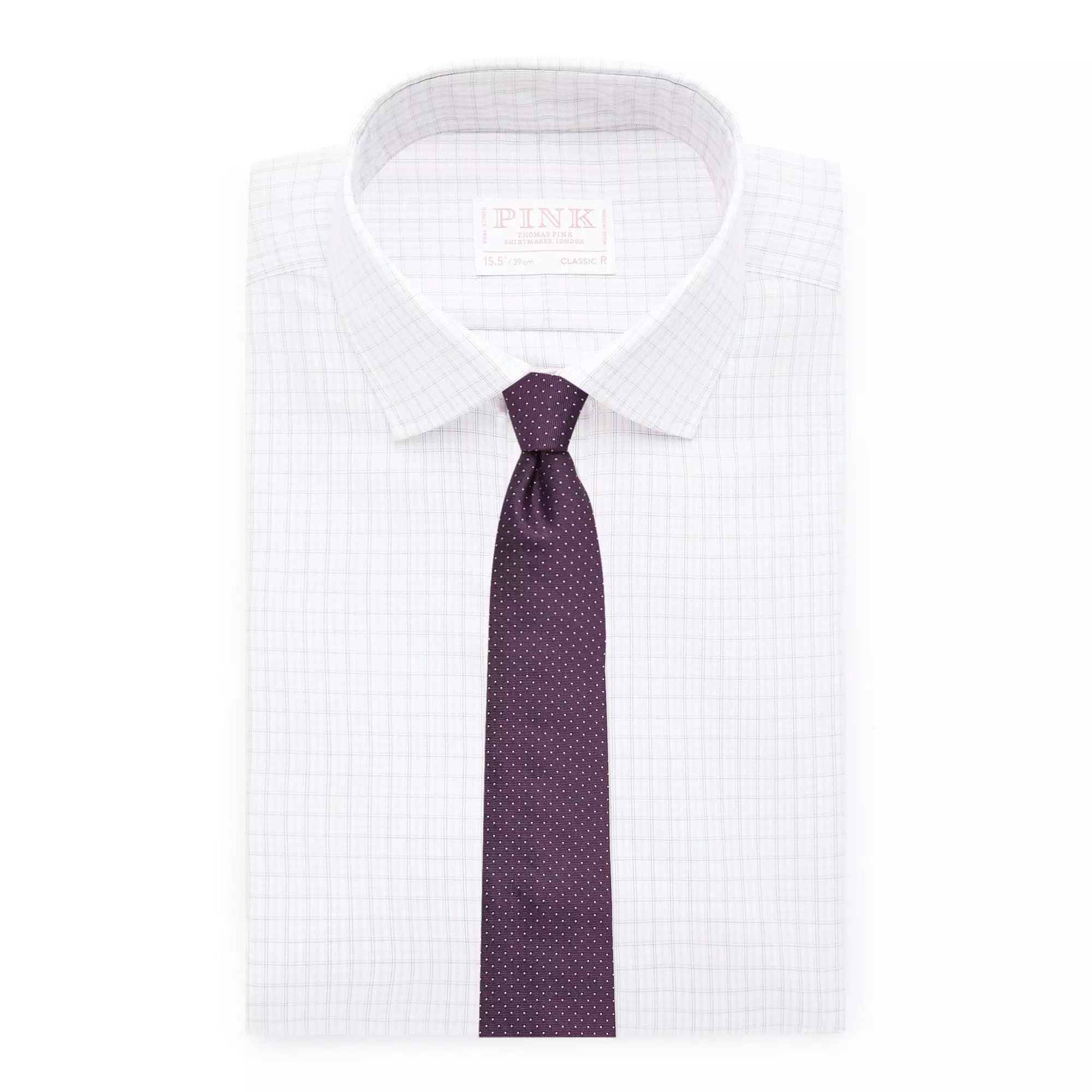 Pale Pink & Grey Classic Fit Shadow Casual Check Formal Shirt