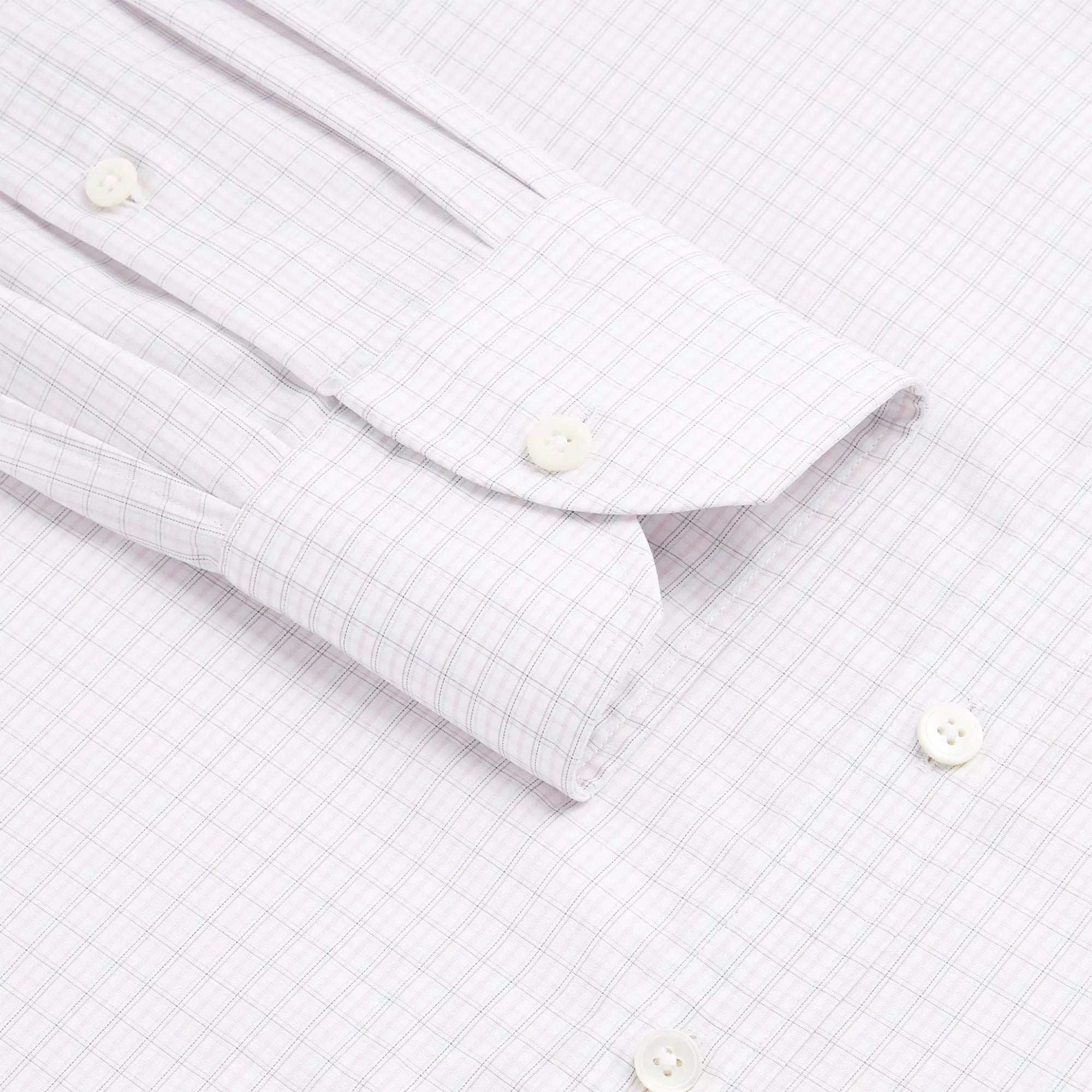 Pale Pink & Grey Classic Fit Shadow Casual Check Formal Shirt