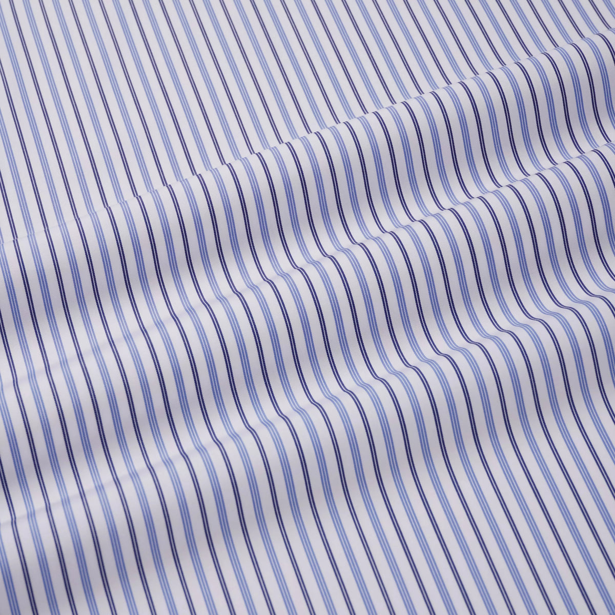 White & Blue Classic Fit Regent Track Stripe Formal Shirt
