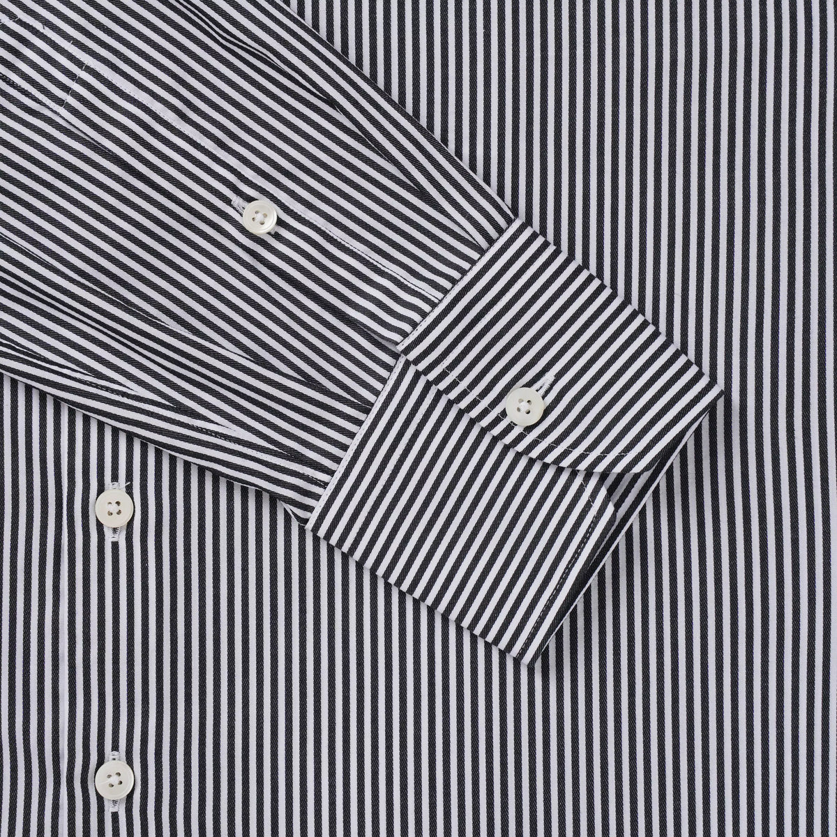 Black & White Tailored Fit Capri Stripe Shirt Formal Shirt