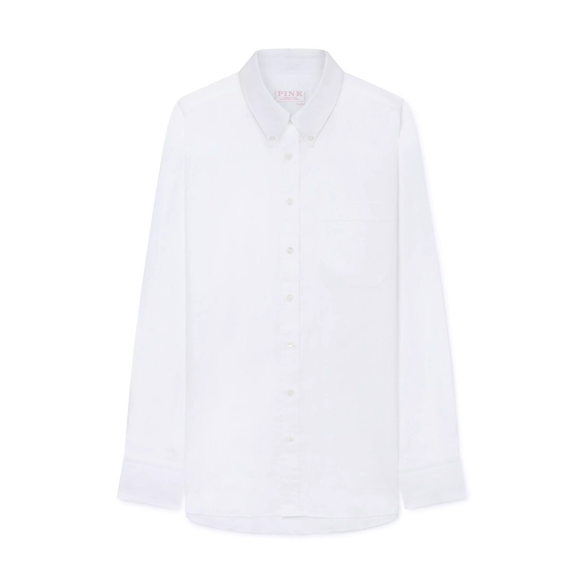 White Classic Fit Smart Casual Button Down Collar Linen Tonal Stripe Shirt